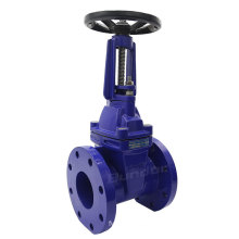 Bundor 150mm PN16 Ductile Iron resilient seat flanged gate valve BS5163 Rising Stem Gate Valve for water